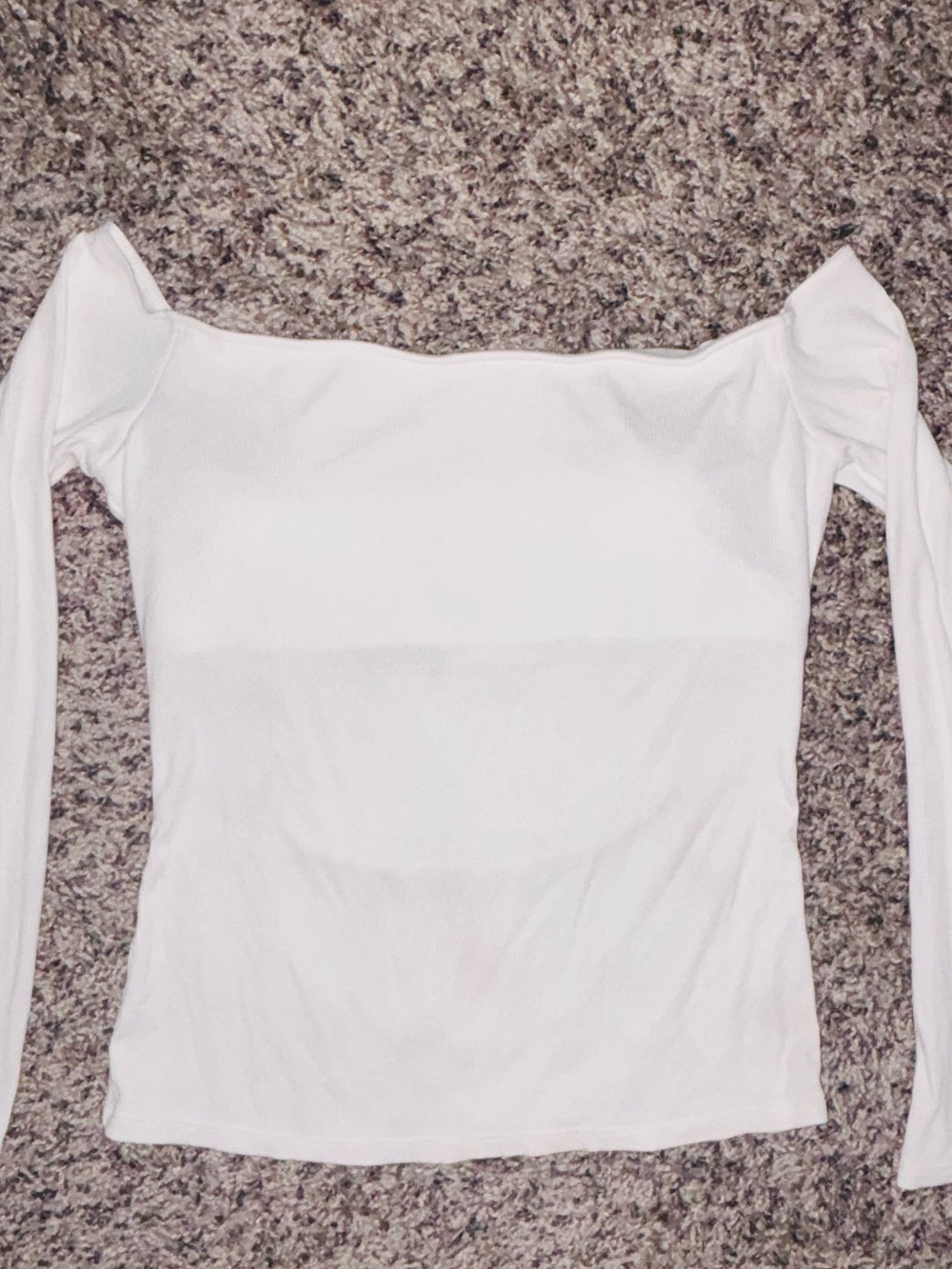 HALARAS OFF THE SHOULDER WITH BUILT IN BRA EVERYDAY TOP - Picture 7 of 7